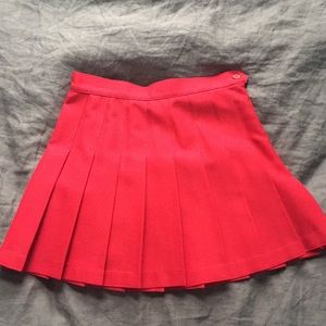 American apparel pleated tennis skirt red small